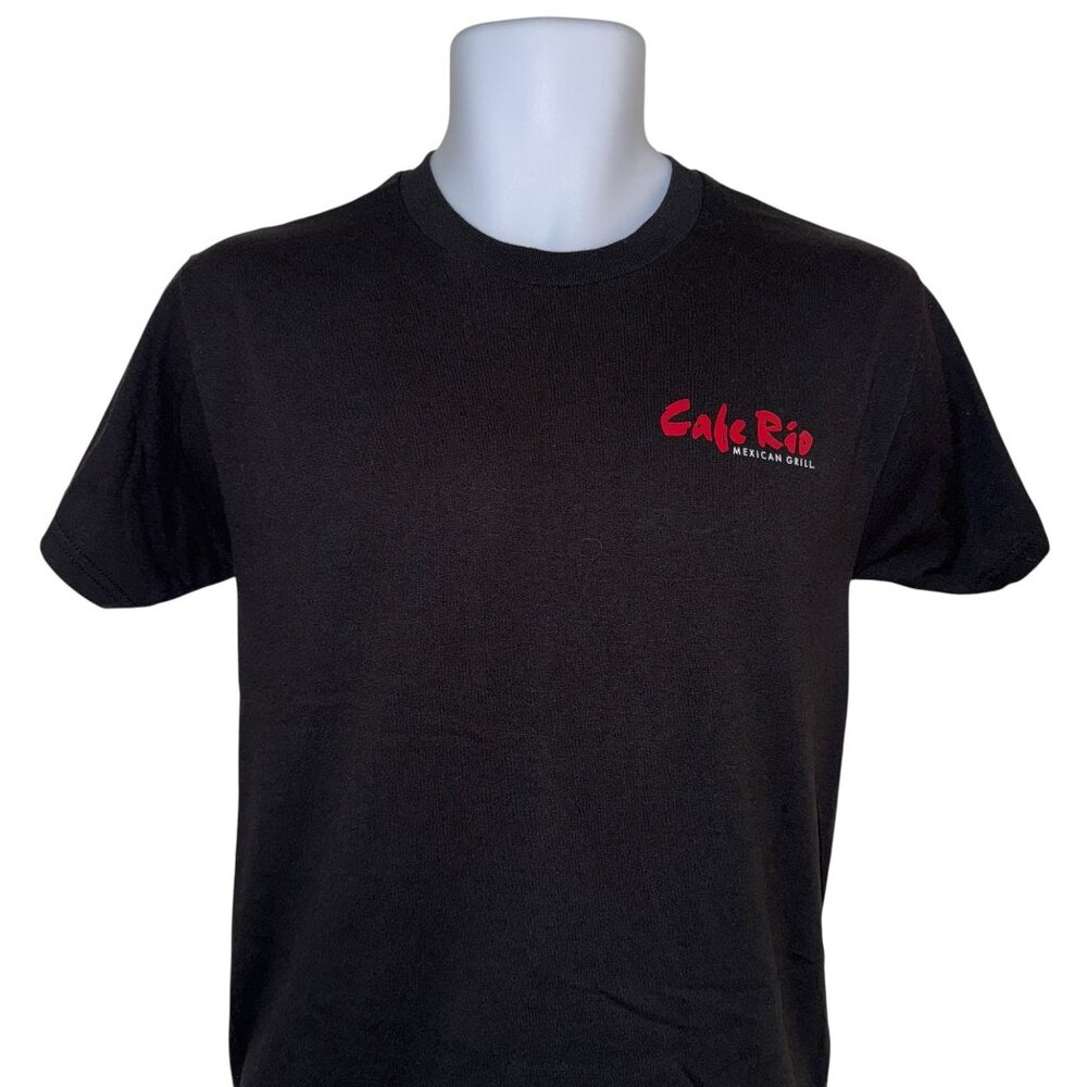 Cafe Rio Employee TShirt Tee Mens S Be The Hero Order Catering Black Red - Picture 2 of 7